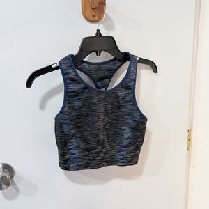 Women's Blue and Black Sports Bra